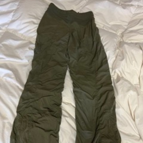 COPY - Lululemon Dance Studio pants lined Army Green 2 Full Length Cinched hem - Picture 5 of 15